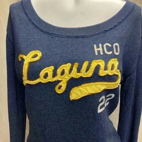Hollister Tops - Hollister Long Sleeve Sweatshirt Size Small Navy Blue/yellow